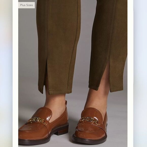 Anthropologie | Avec Les Filles Slit-Front Sueded Leggings Size XS - Picture 4 of 8